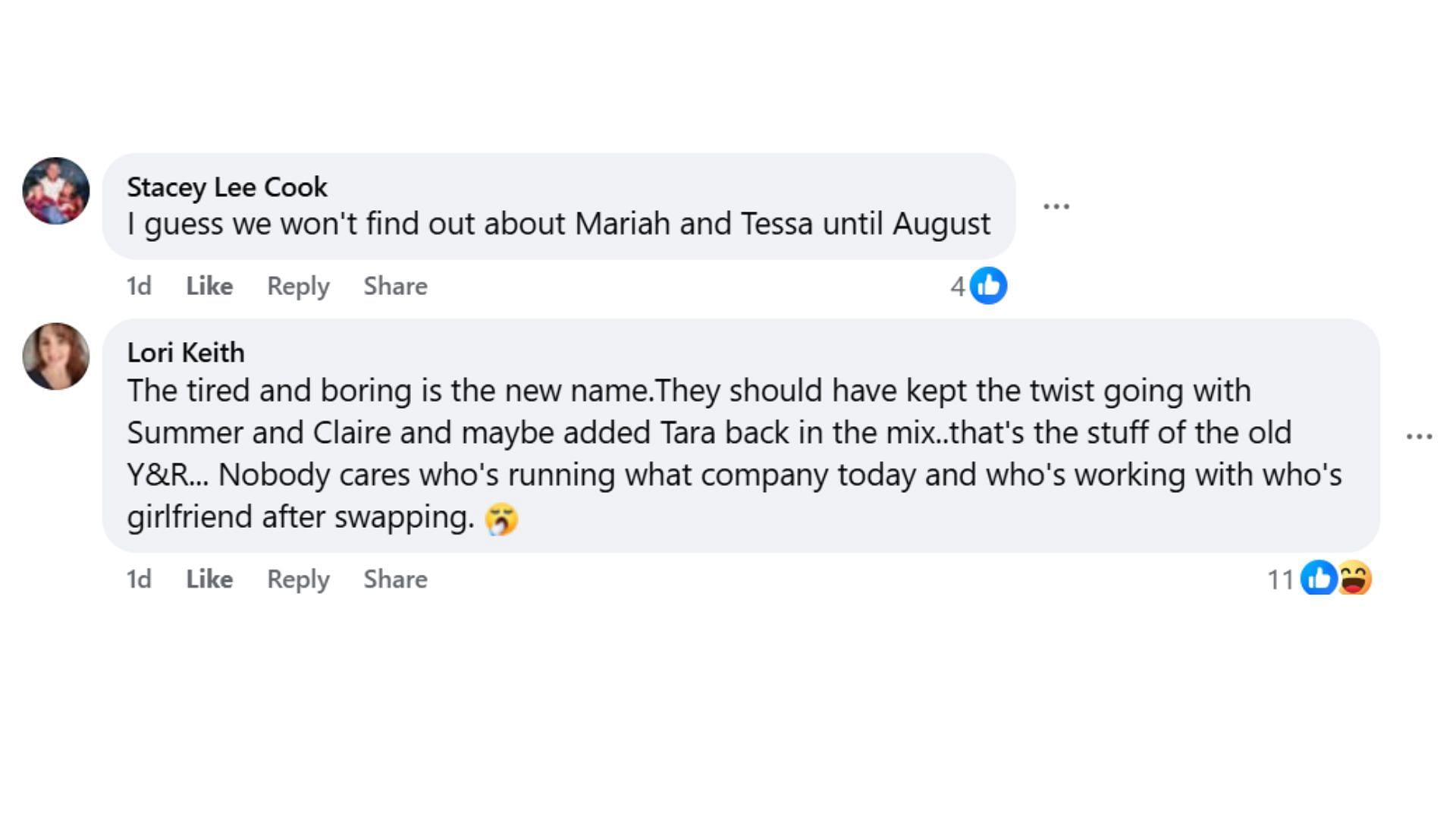 Comments by fans on the post (Image via Facebook/@Sandra Callow)